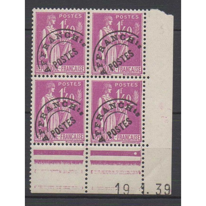 France - Préoblitéré 077 Coin Daté (1939)