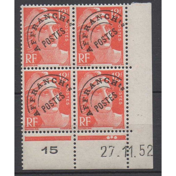 France - Préoblitéré 103A Coin Daté (1952)