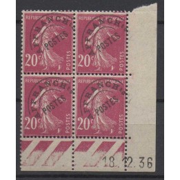 France - Préoblitéré 055 Coin Daté (1936)