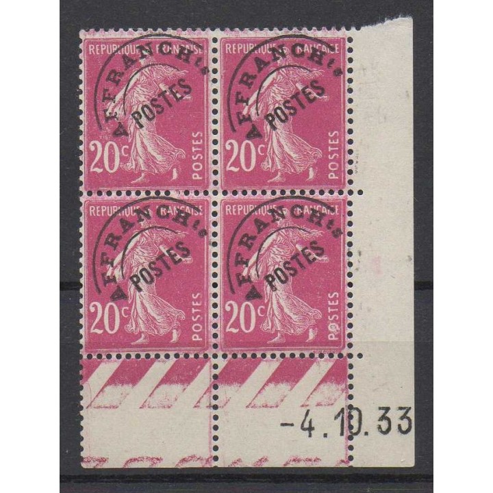 France - Préoblitéré 055 Coin Daté (1933)