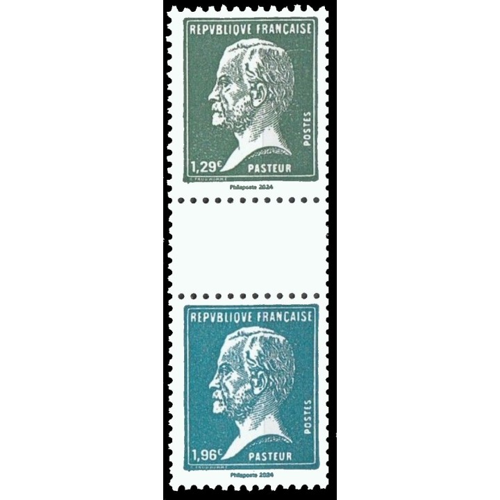 Timbre de collection France - 5781 Paire issue du Carnet \"100 ans de la machine a affranchir - Pasteur\"