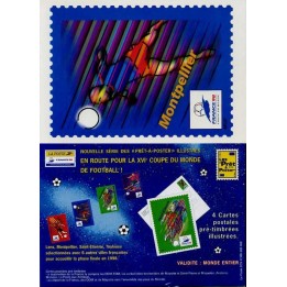 France - Entier Postal 3010-CP1 à 3013-CP1 \"Coupe du Monde de Football 1998\"