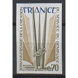 France - 1854a Non Dentelé