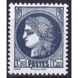 Timbre de collection France - 5739 Cérès issue du Carnet Marianne de l Avenir et type Cérès 1938