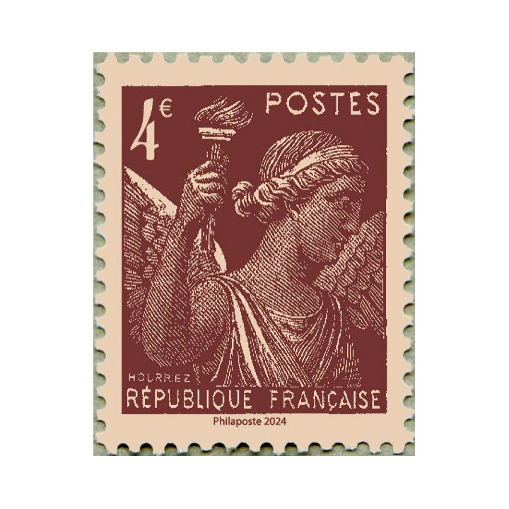 Timbre de collection France - 5827 Iris 4€ issu du Bloc Feuillet \"Iris Mercure - Salon d'Automne 2024\"
