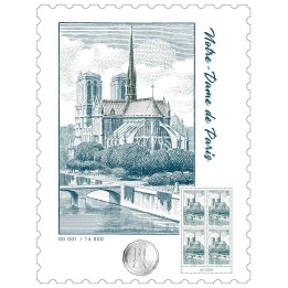 Timbre de collection France - Affiche Notre Dame de Paris 4x7€ - Hors Abonnement
