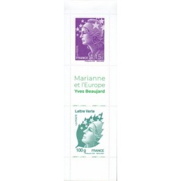 Timbre de collection France -  Carnet C1535 \"Marianne et l\'Europe - Yves Beaujard - Salon d\'Automne 2024\" - Hors Abonnement