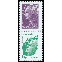 Timbre de collection France - Paire issue du Carnet \"Marianne et l\'Europe - Yves Beaujard - Salon d\'Automne 2024\" - Hors Abo
