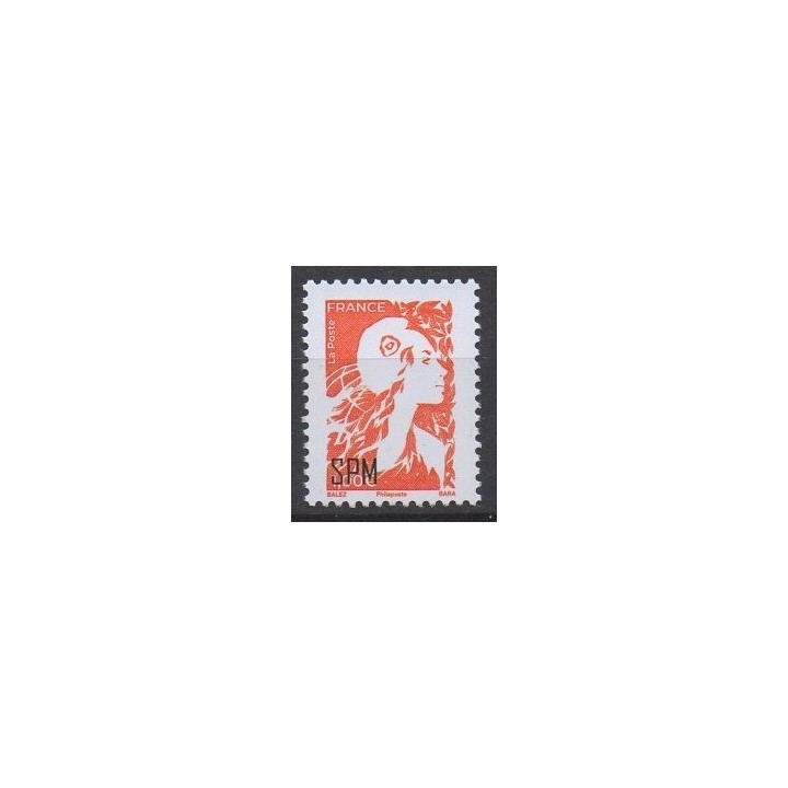 Timbre de collection Saint-Pierre et Miquelon - 2024 1€ Gommée - Marianne de l\'avenir