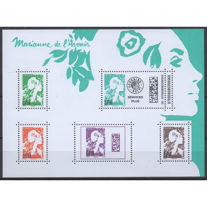 Timbre de collection Saint-Pierre et Miquelon - Bloc Feuillet 2024 - Marianne de l\'avenir