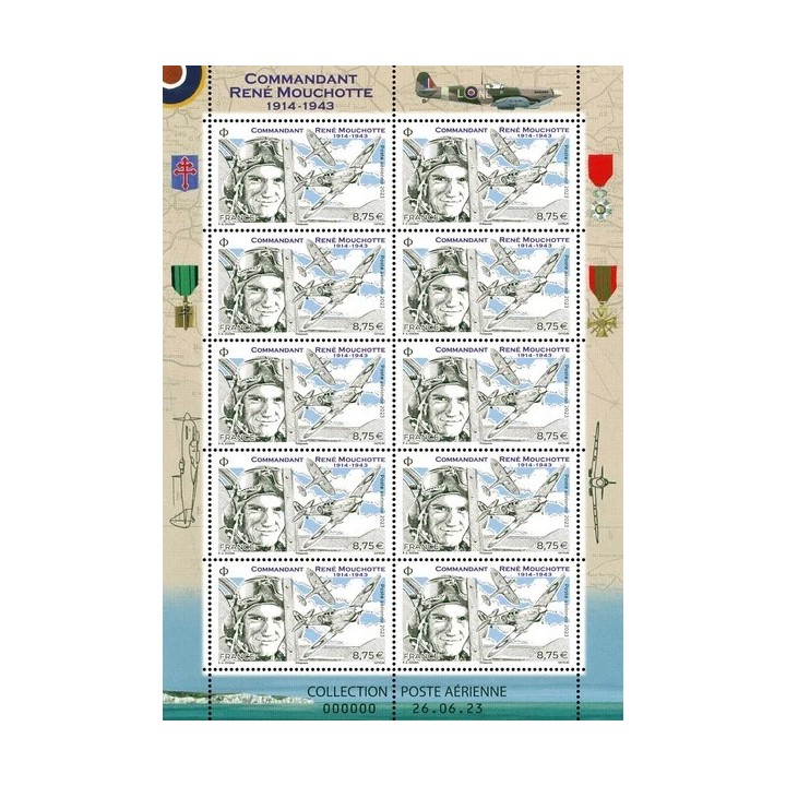 France - Poste Aérienne F95a - Commandant René Mouchotte