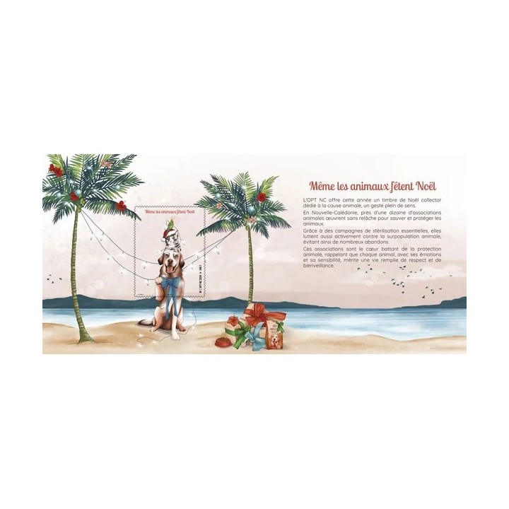 Timbre de collection Nouvelle-Caledonie - F1477 Encart Noel 2024