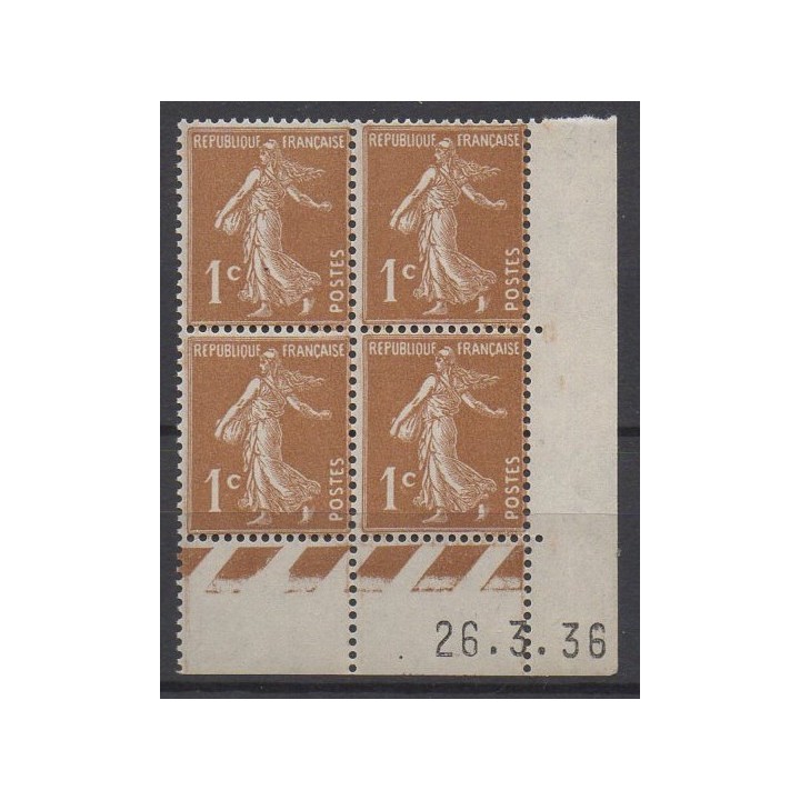 Timbre de collection France - 0277B Coin Daté (1936)