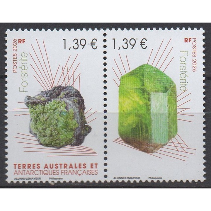 Timbre de collection TAAF - 1137Aa - Forstérite avec erreur