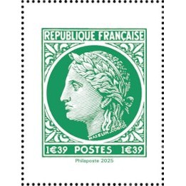 Timbre de collection France - 5863 - Timbre \"lettre verte 20g\" issue du Carnet \"Cérès de Mazelin - Salon de printemps 2025\"