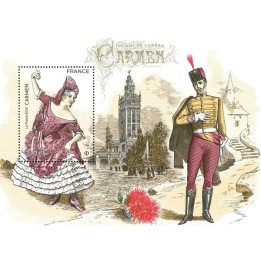 Timbre de collection France - F5859 - 150 ans de l'Opéra Carmen