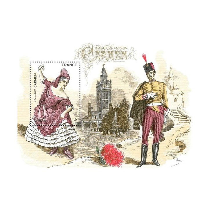 Timbre de collection France - F5859 - 150 ans de l'Opéra Carmen