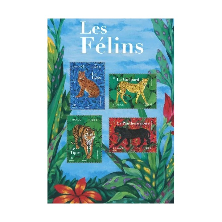 Timbre de collection France - F5848 - Les félins