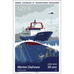 Timbre de collection TAAF - 1129 - Marion Dufresne - 30 ans