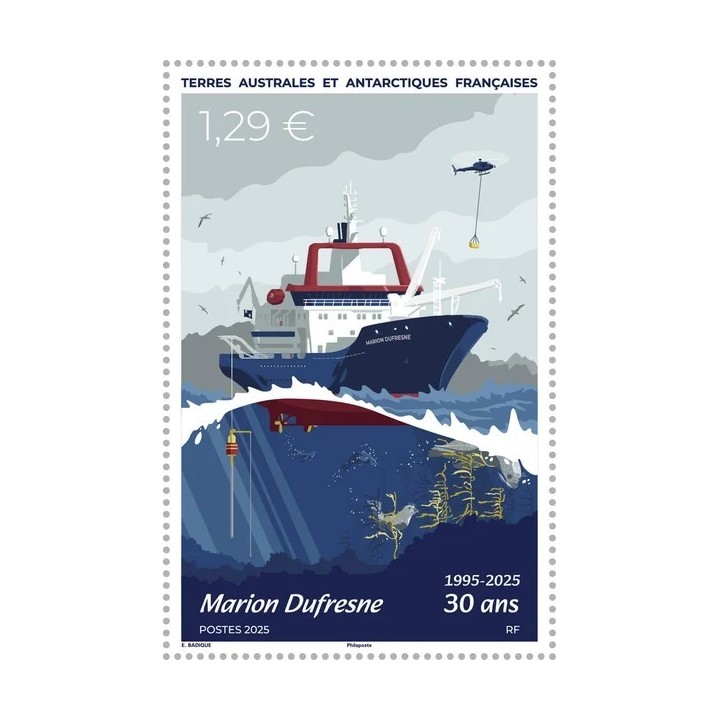 Timbre de collection TAAF - 1129 - Marion Dufresne - 30 ans
