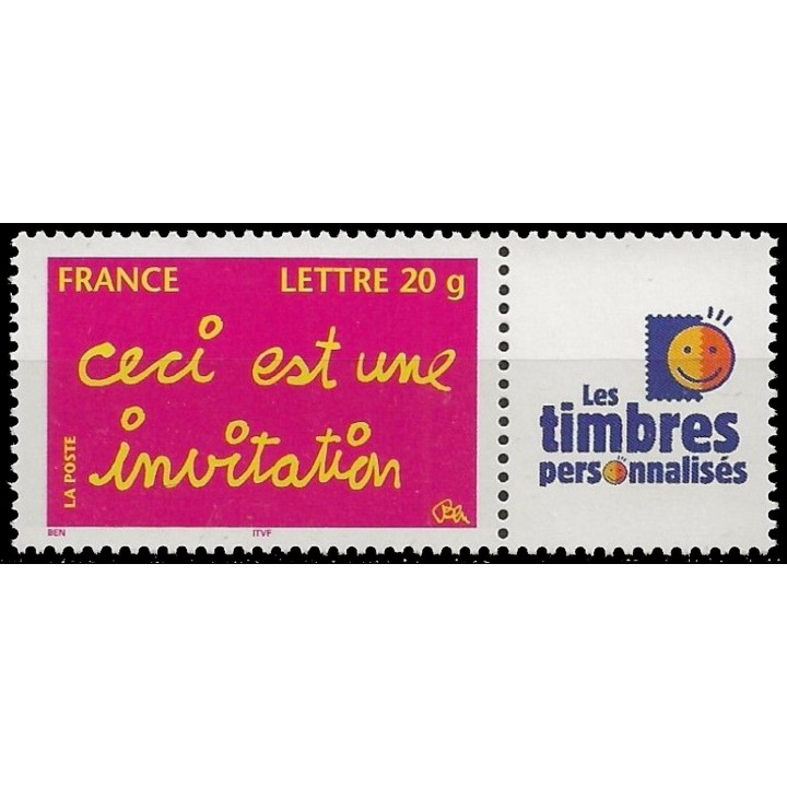 Timbre de collection France - 3760Aa Personnalisé TP