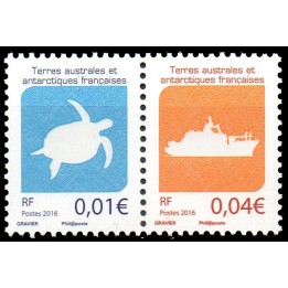 Timbre de collection TAAF - 0784A - Paire 784+785