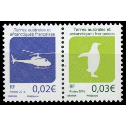 Timbre de collection TAAF - 0786A - Paire 786+787