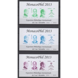 Timbre de collection Monaco - Bloc Feuillet 102 (a, b et c)