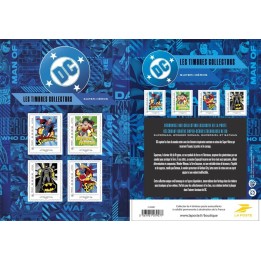 Timbre de collection France - Collector 2025 DC - Les quatre Super-Héros légendaires de l'univers DC