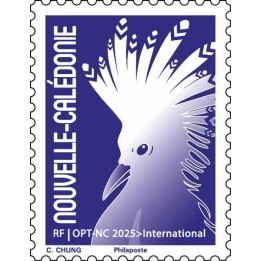Timbre de collection Nouvelle-Caledonie - 1480 - Cagou tarif international - Gommé