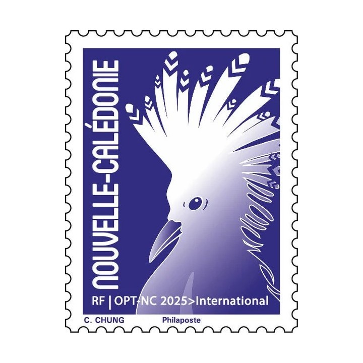 Timbre de collection Nouvelle-Caledonie - 1480 - Cagou tarif international - Gommé
