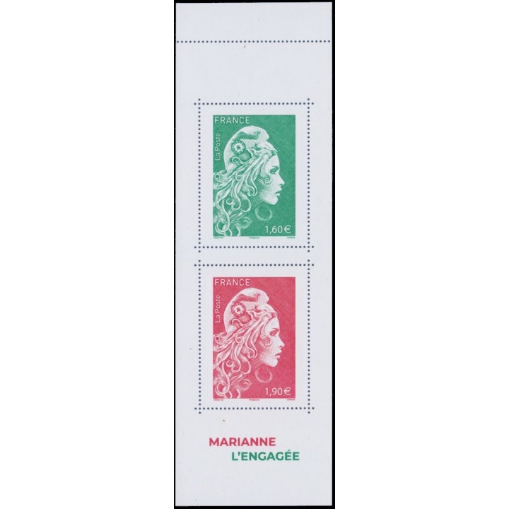 Timbre de collection France - 5286 et 5287 - Couverture Carnet \"Marianne l Engagée\"