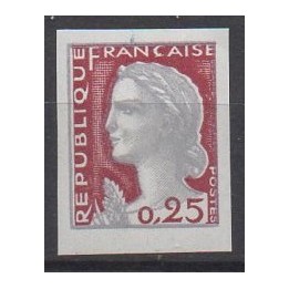 Timbre de collection France - 1263b Non Dentelé
