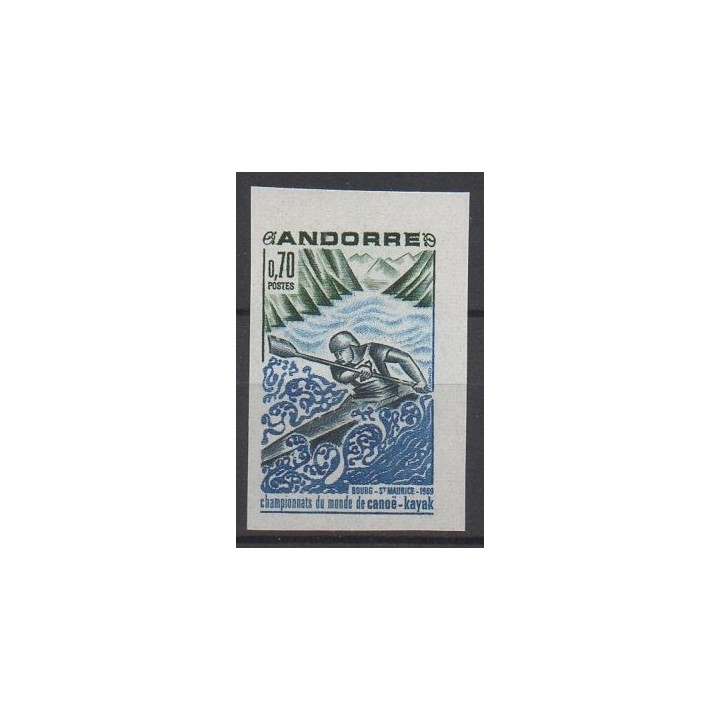 Timbre de collection Andorre Francais - 196a Non Dentelé