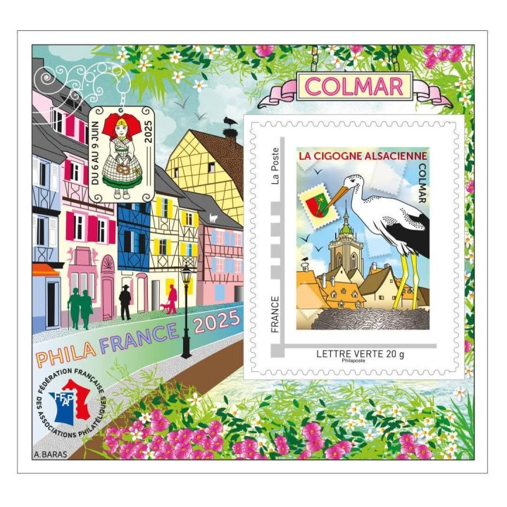 Timbre de collection France - Bloc FFAP 25 - Phila-France 2025 à Colmar - Championnat de France de Philatélie