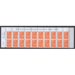 Timbre de collection France - 3739B - Timbre gommé 2025 \"Marianne Lamouche 2005-2025 - 1€ - philaposte\" - Haut de feuille