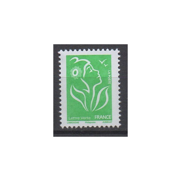 Timbre de collection France - 3733B - Timbre gommé 2025 \"Marianne Lamouche 2005-2025 - Lettre verte 20g - philaposte\"