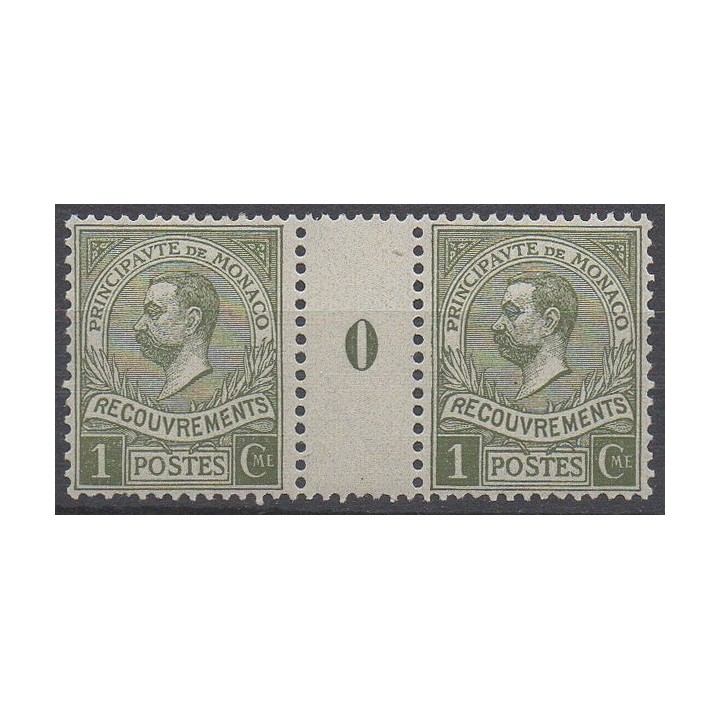 Timbre de collection Monaco - Taxe 08 Millésime 0 (1910)
