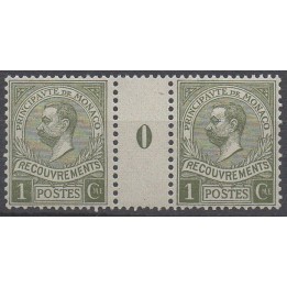 Timbre de collection Monaco - Taxe 08 Millésime 0 (1910)