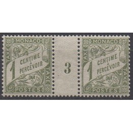 Timbre de collection Monaco - Taxe 01 Millésime 3 (1913)