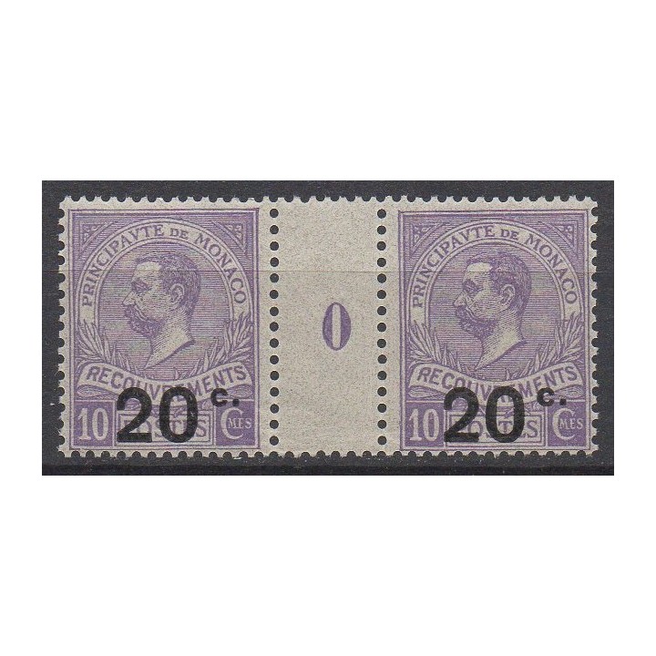 Timbre de collection Monaco - Taxe 11 Millésime 0 (1910)