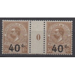 Timbre de collection Monaco - Taxe 12 Millésime 0 (1910)