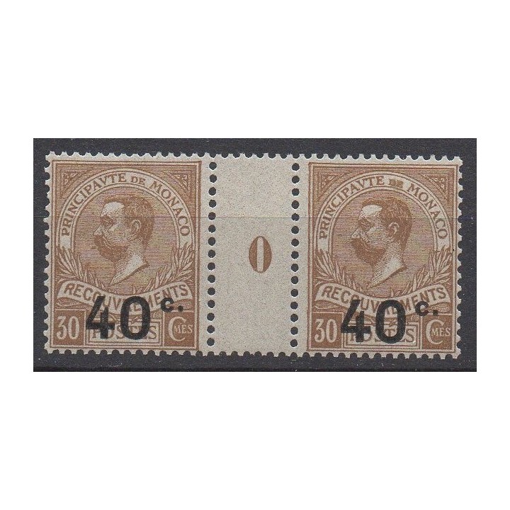 Timbre de collection Monaco - Taxe 12 Millésime 0 (1910)
