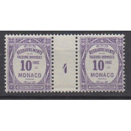 Timbre de collection Monaco - Taxe 14 Millésime 4 (1924)