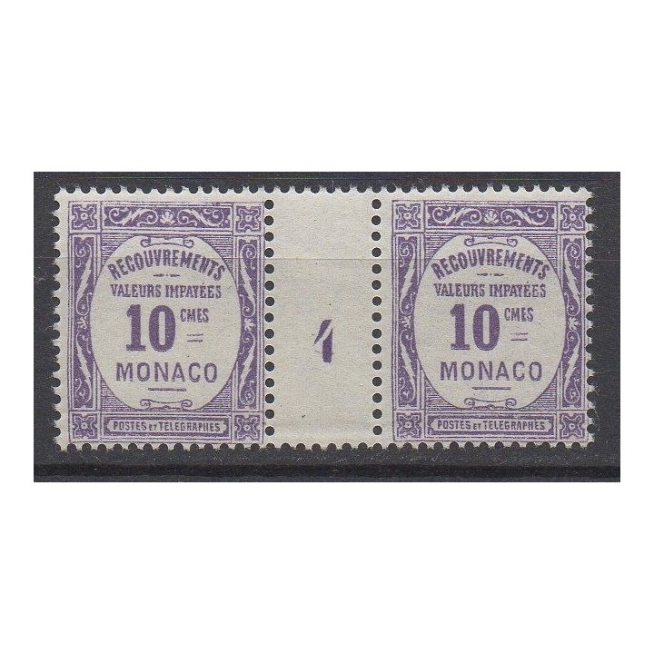 Timbre de collection Monaco - Taxe 14 Millésime 4 (1924)