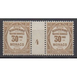 Timbre de collection Monaco - Taxe 15 Millésime 4 (1924)