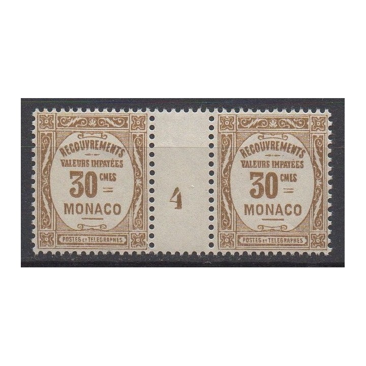 Timbre de collection Monaco - Taxe 15 Millésime 4 (1924)