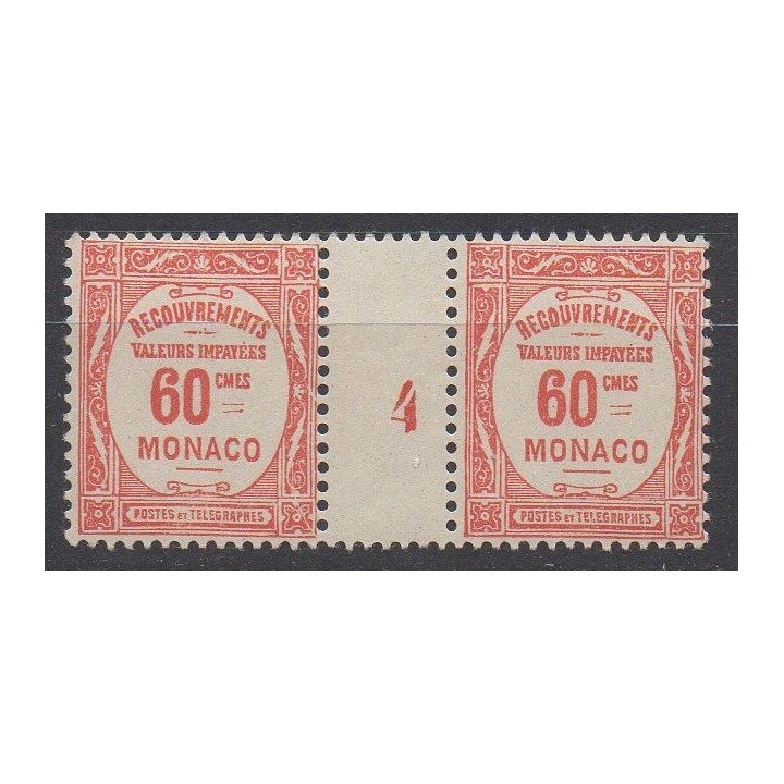 Timbre de collection Monaco - Taxe 16 Millésime 4 (1924)