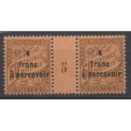 Timbre de collection Monaco - Taxe 17 Millésime 5 (1925)