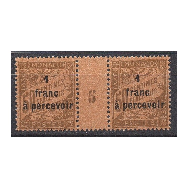 Timbre de collection Monaco - Taxe 17 Millésime 5 (1925)